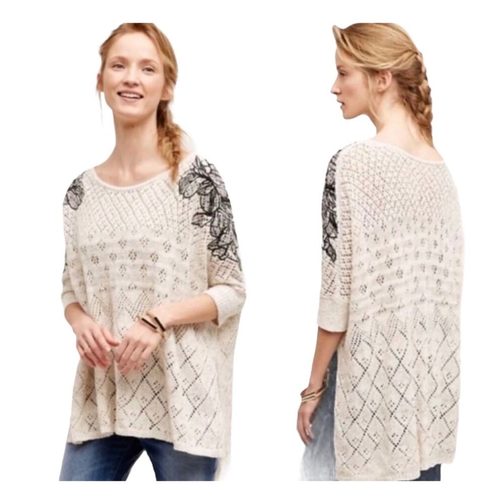 Anthropologie Knitted & Knotted Luana Sweater Top Sz XS S